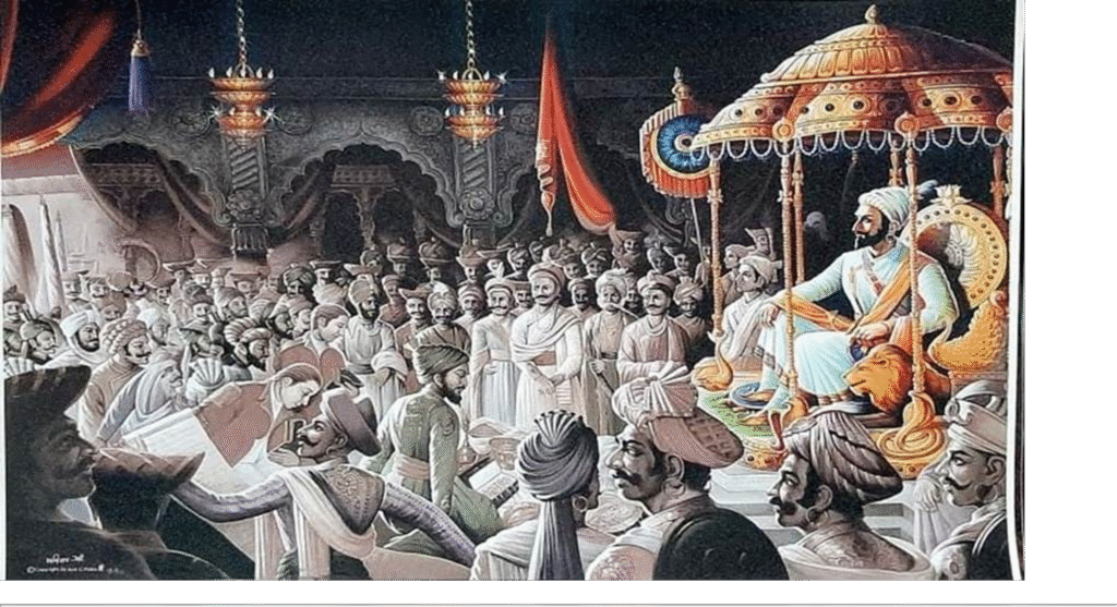 shivaji15-1024x557 अध्याय 2: शिवाजी महाराज का ऐतिहासिक राज्याभिषेक – स्वराज्य के गौरवशाली जन्म की गाथा