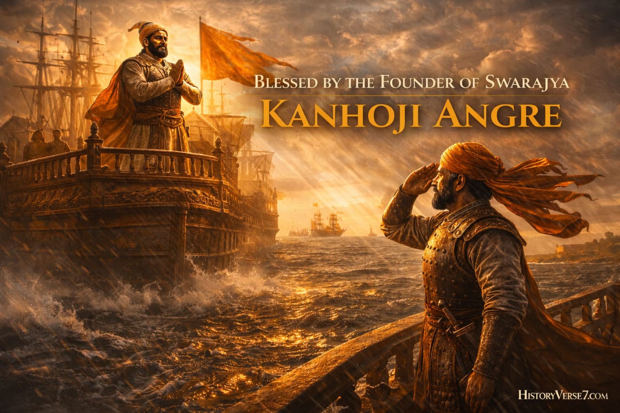 Read more about the article 👑⚔️ 10 अद्वितीय & Unstoppable Facts: Kanhoji Angre — समुद्र का शिवाजी और मराठा नौसेना का अजेय समुद्री सिंह! 🌊🦁⚓🔥