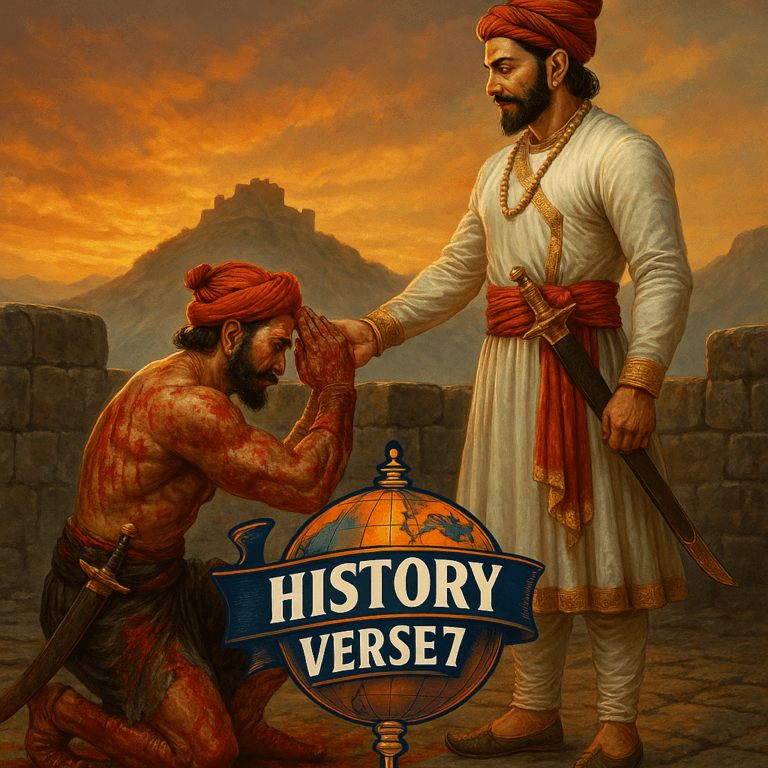 Historical figures in dramatic setting.