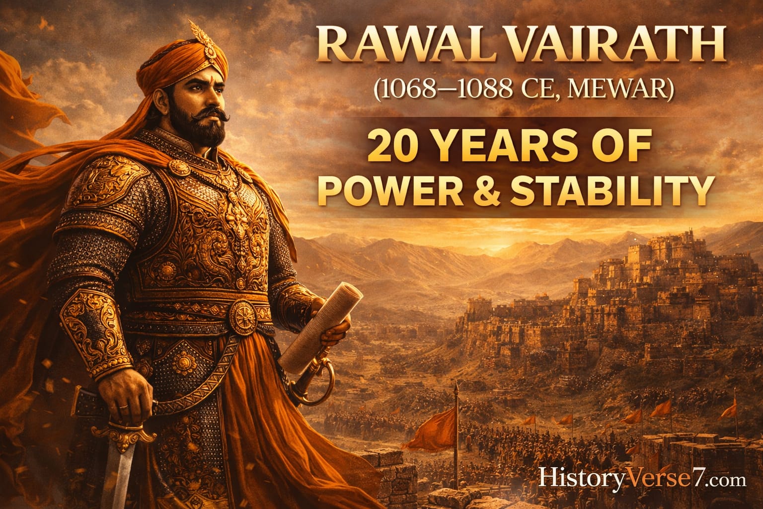 Read more about the article Powerful Rawal Vairath (1068–1088 CE) — The Untold True Story of Mewar’s 20-Year Political Triumph