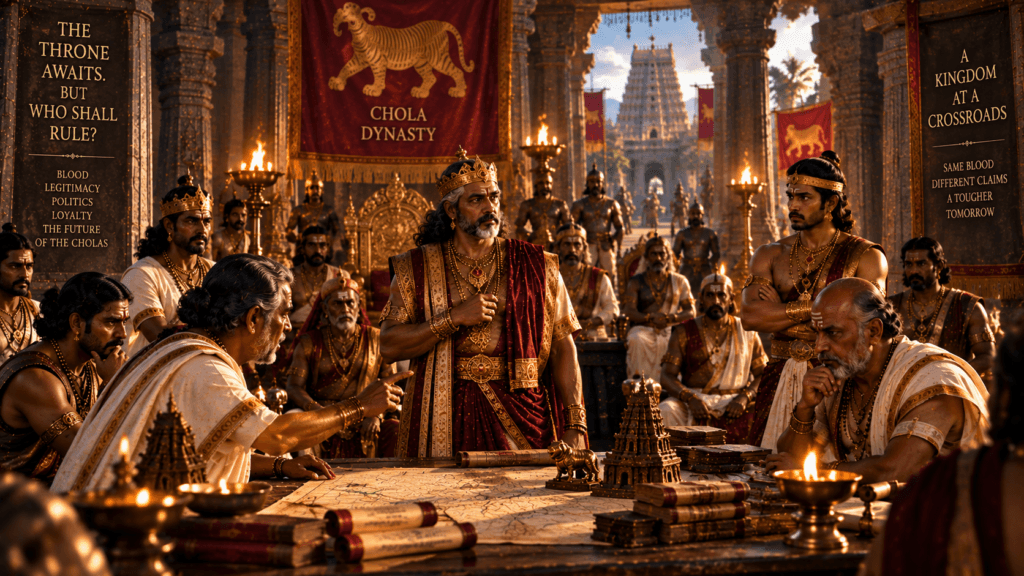 6-चोल-सिंहासन-का-उत्तराधिकार-संकट-1024x576 उत्तम चोल का इतिहास: रहस्यमयी हत्या से विवादित उत्तराधिकार तक