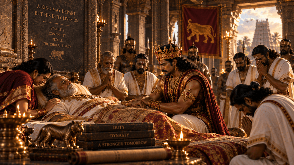 Young-Rajaraja-Chola-in-Uttamas-court-1024x576 Uttama Chola: 8 Powerful Truths About the Forgotten King Between Sundara Chola and Rajaraja Chola